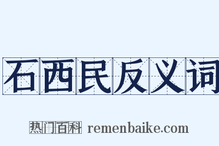 石西民反义词是什么意思的图片